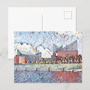 Chattanooga, TN Aquarium Schilderij Briefkaart