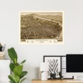 Chattanooga, TN Panorama Map - 1886 Poster (Thuiskantoor)