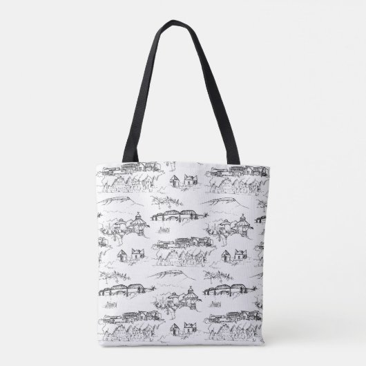 Chattanooga Toile Black en White Draagtas (Achterkant)