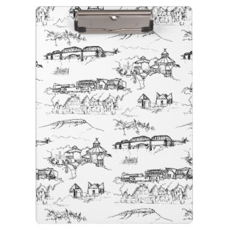 Chattanooga Toile Black en White Klembord