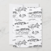 Chattanooga Toile Black en White Save the Date (Achterkant)