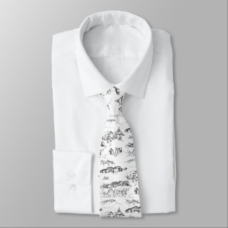 Chattanooga Toile Black en White Stropdas