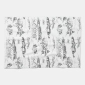 Chattanooga Toile Black en White Theedoek (Horizontaal)