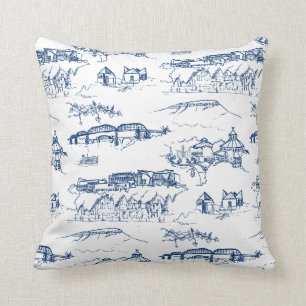 Chattanooga Toile Blue Kussen