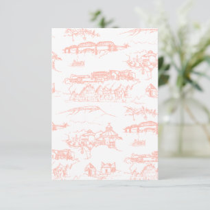 Chattanooga Toile Blush Color Sample Bedankkaart