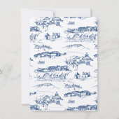 Chattanooga Toile Navy en White Save the Date (Achterkant)