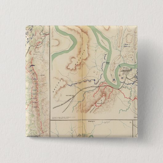 Chattanooga Vierkante Button 5,1 Cm (Voorkant)