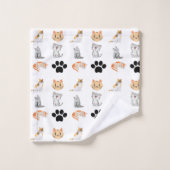 Chatte chat sur toute l'impression (Gant de toilette)