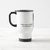 Chatte de mug avec langue à distance en blanc inox (Gauche)