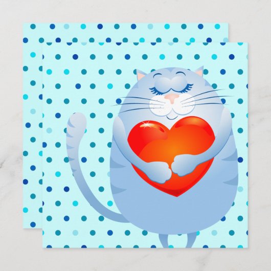 Chatte douce dans l'amour, invitation (Devant / Derrière)