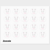 Chatte fête d'anniversaire stickers visage chatté (Feuille)