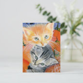 chatte halloween kitties carte postale (Debout devant)