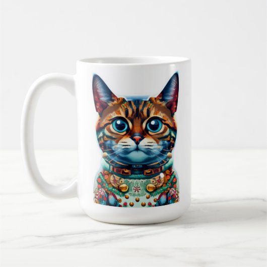 Chatte mignonne Christmas Mug (Gauche)