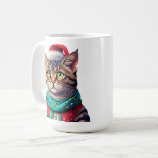 Chatte mignonne Christmas Mug (Devant gauche)