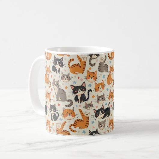 chatte mignonne Mug (Devant gauche)
