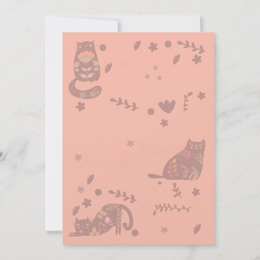 CHATTE-MOI SI VOUS CHATTEZ INVITATION AMUSANTE (Dos)