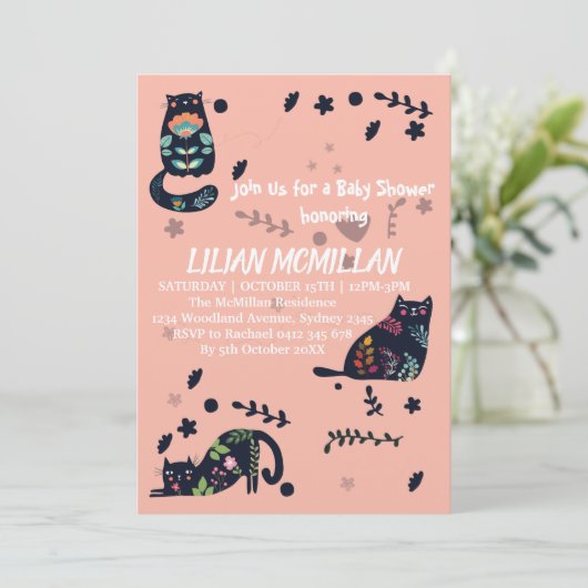 CHATTE-MOI SI VOUS CHATTEZ INVITATION AMUSANTE (Debout devant)