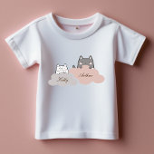 Chatte Motif Kitten Cloud Baby T-shirt