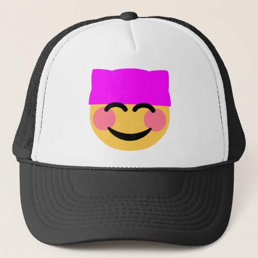 chatte rose casquette émoji (Devant)