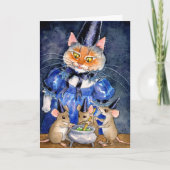 Chatte souris chatte chatte chaudron carte Hallowe (Devant)