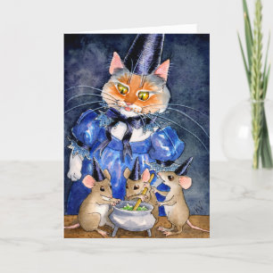 Chatte souris chatte chatte chaudron carte Hallowe