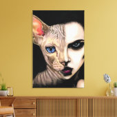 Chatte - Toile de visage - Impression sur toile - (Insitu(Salon))