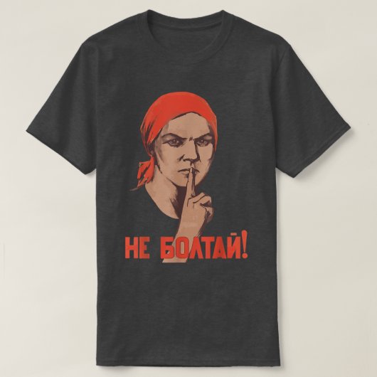 Chatter praat geen Sovjet-Unie USSR Russisch T-shirt (Design voorkant)