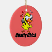 Chatty Chick Keramisch Ornament (Rechts)