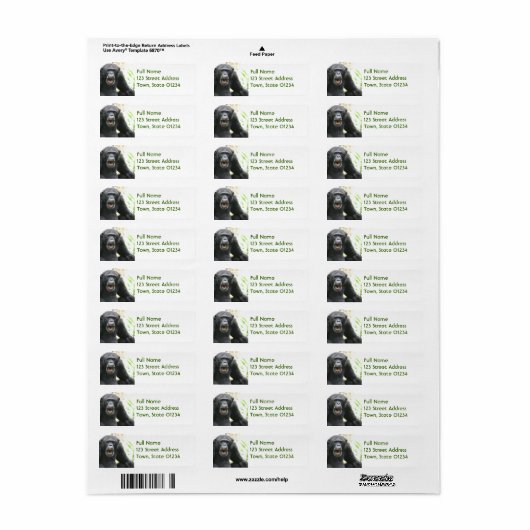 Chatty Chimpansee Mailing Labels (Full Sheet)
