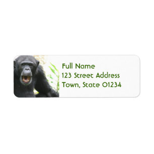 Chatty Chimpansee-maillabels Etiket