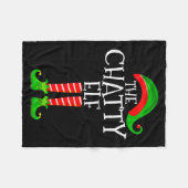 Chatty Elf Funny Matching Family Group Christmas P Fleece Deken (Voorkant (Horizontaal))