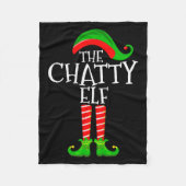 Chatty Elf Funny Matching Family Group Christmas P Fleece Deken (Voorkant)