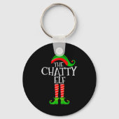 Chatty Elf Funny Matching Family Group Christmas P Sleutelhanger (Voorkant)