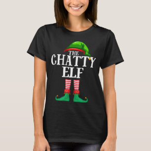 Chatty Elf Matching Family Kerstmis Pajama T-shirt