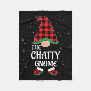 Chatty Gnome Buffalo Red Pset bij kerstmis Fleece Deken
