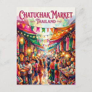 Chatuchak Markt Thailand Briefkaart