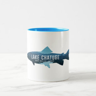 Chatuge-meer North Carolina Georgia Vis Tweekleurige Koffiemok