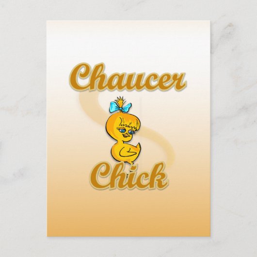 Chaucer Chick Briefkaart (Voorkant)