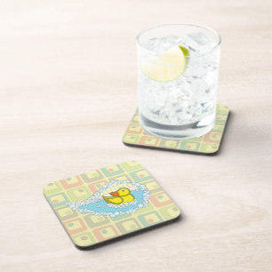 Chaucer de Rubber Duck Square Onderzetter
