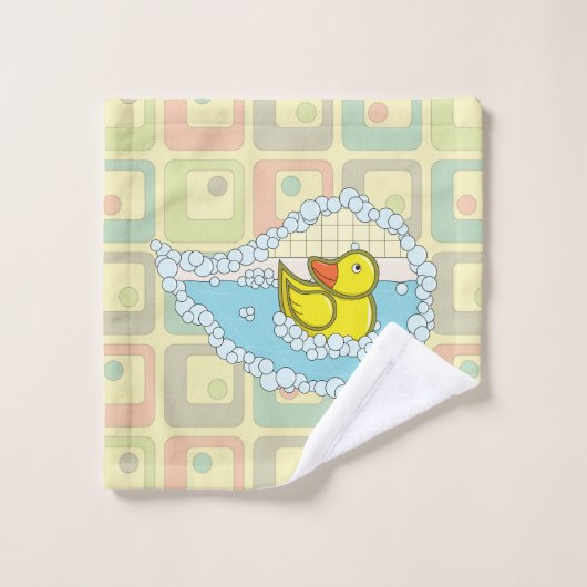 Chaucer de rubberen eendenhanddoekset bad handdoek (Wasdoekje)