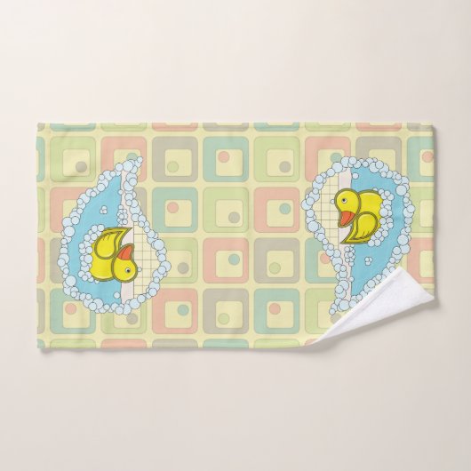 Chaucer de rubberen eendenhanddoekset bad handdoek (Handdoek)