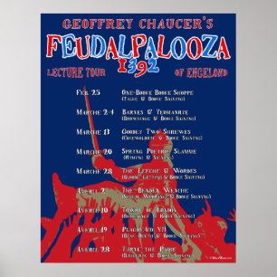Chaucer 'Feudalpalooza' 1392 Tour Poster