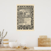 Chaucer Leaf van Kelmscott Press Poster (Keuken)