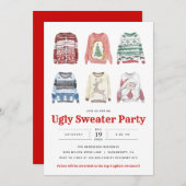 Chaud affreux Noël Fête Invitation (Devant / Derrière)