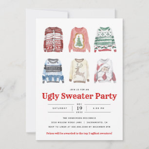Chaud affreux Noël Fête Invitation