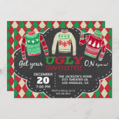 Chaud affreux Noël Fête Invitation (Devant / Derrière)