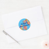 Chaud Air Balloon Aquarelle Boys Sticker Anniversa (Enveloppe)