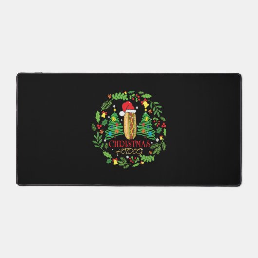 Chaud Amoureux des chiens Noël Vilain Hot Dog T-sh (Recto)