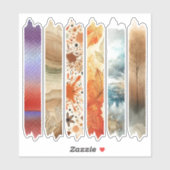 Chaud Automne Aquarelle Washi Bande Stickers (Feuille)