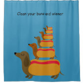 Chaud Chien Buns Dachshund Douche rideau (Devant)